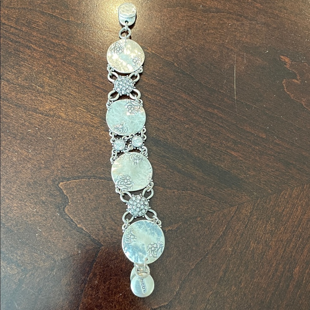Chicos Silver Floral Bracelet